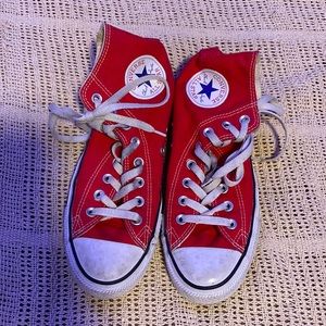 red converse shoes